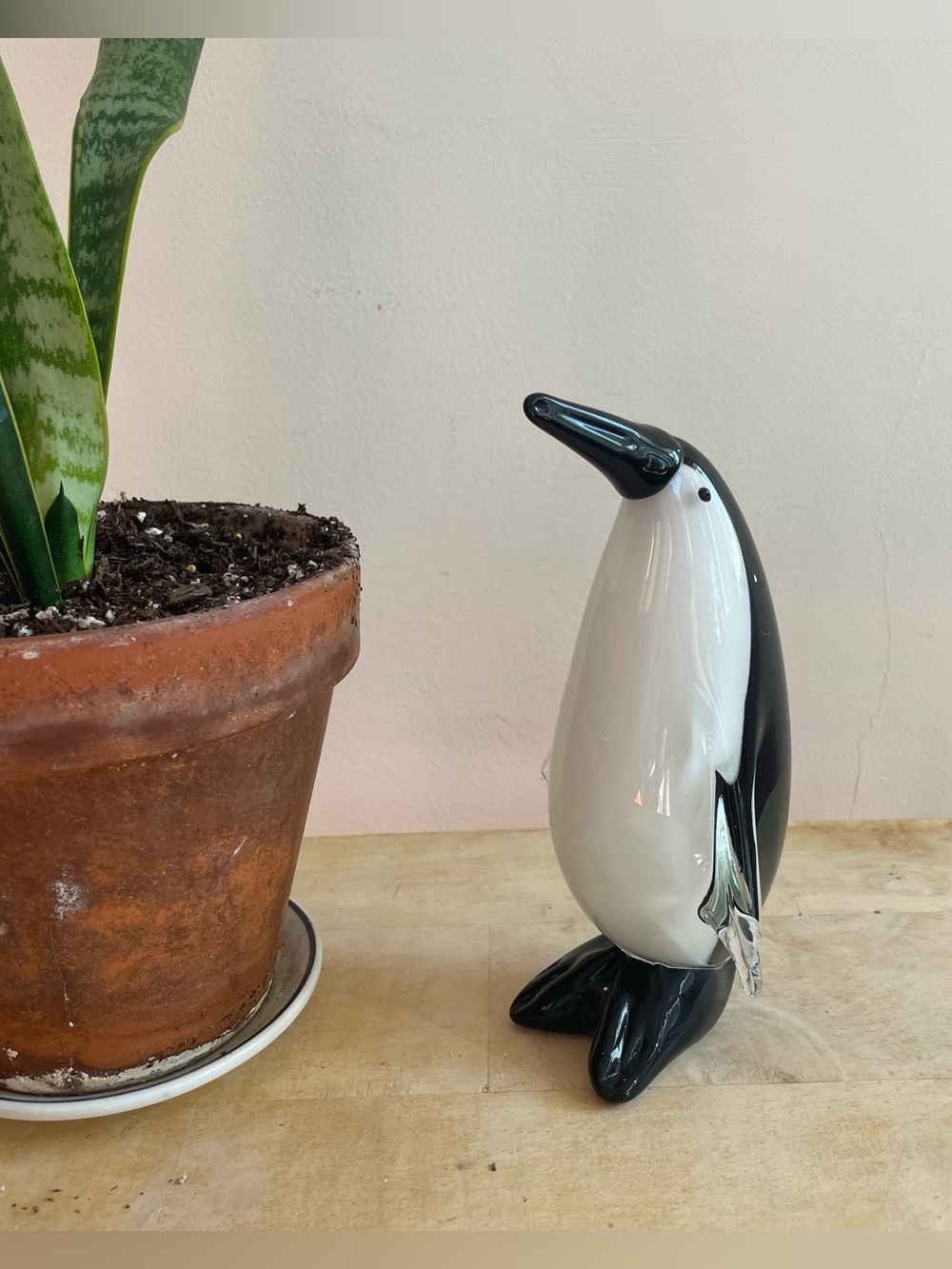 Vintage Glass Penguin Figurine